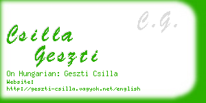 csilla geszti business card
